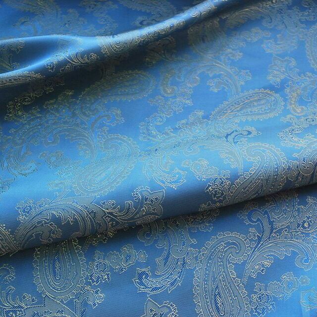 Paisley Changeant Lining - Blue