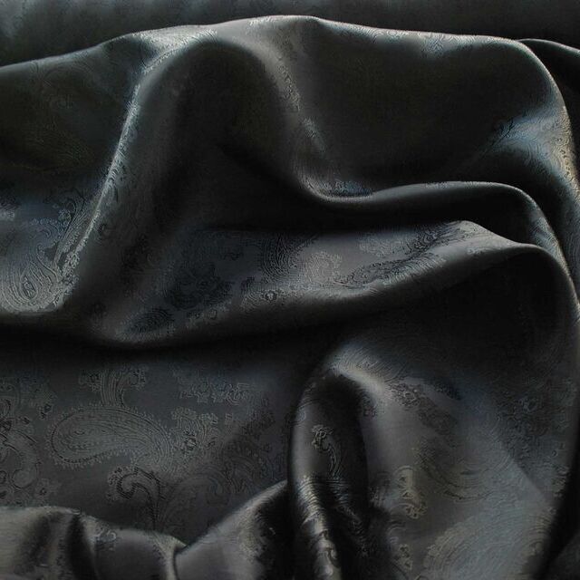 Paisley Changeant Lining - Black