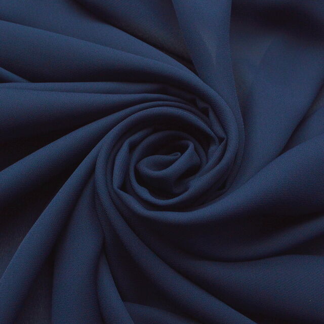 Georgette Dress Fabric - French Navy