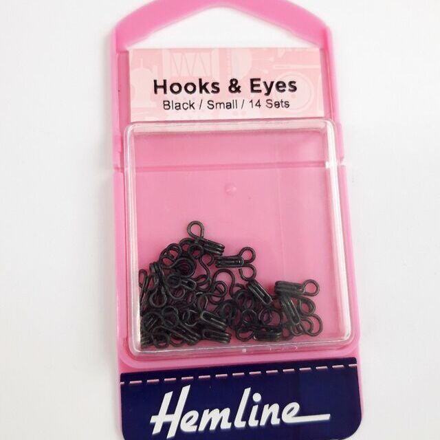 Hemline - Hooks and Eyes - Small - Black